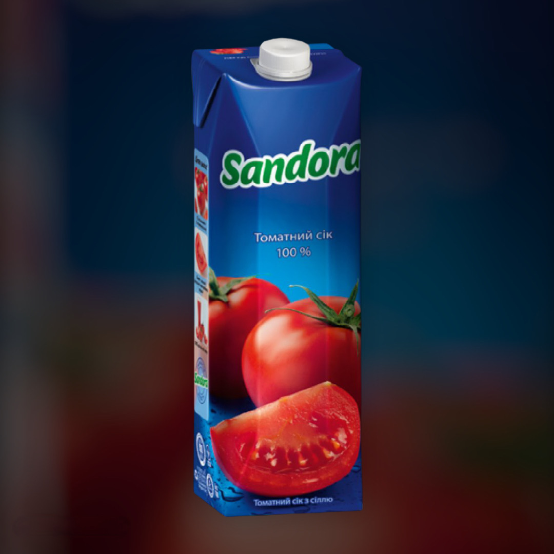 Сок Sandora томатный с солью 0,95 л