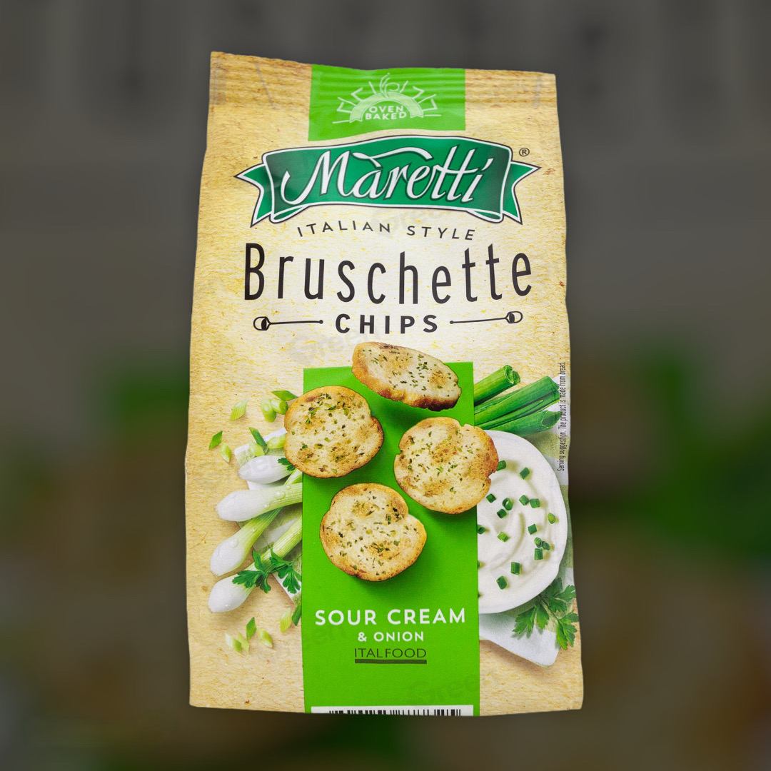 Печеные хлебные брускеты Maretti Bruschette с сметаной и зеленью  70 г