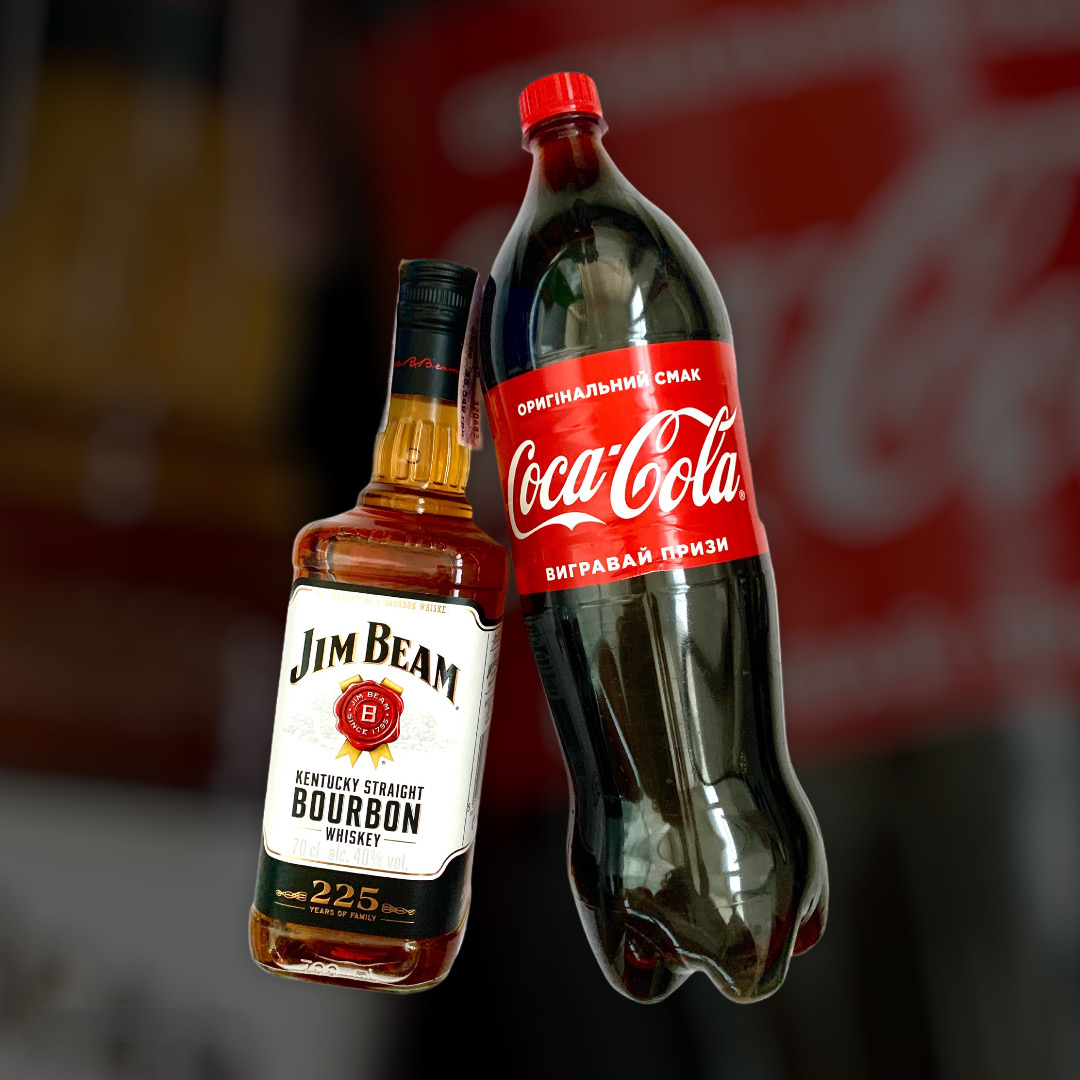 Набор Виски Jim Beam + Coca-Cola 0,7 л+1,5 л