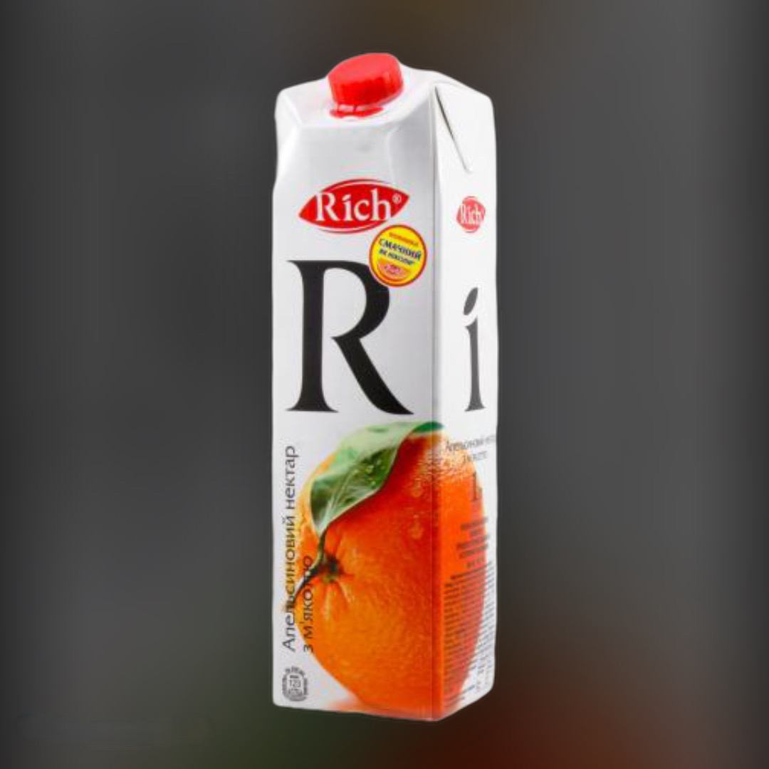 Сок Rich апельсиновый нектар 1 л
