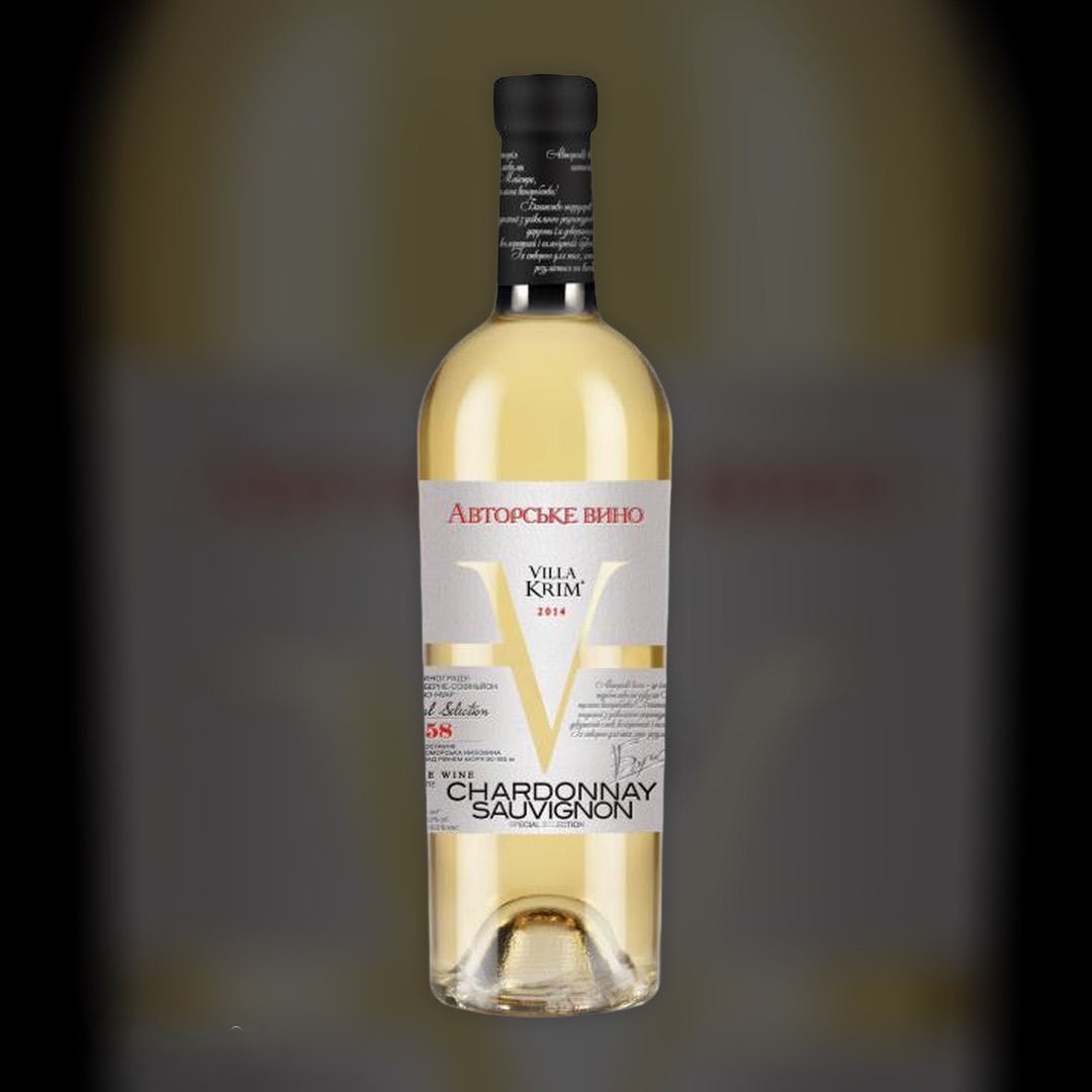 Вино Villa Krim Шардоне белое сухое 13% Украина 0,75 л