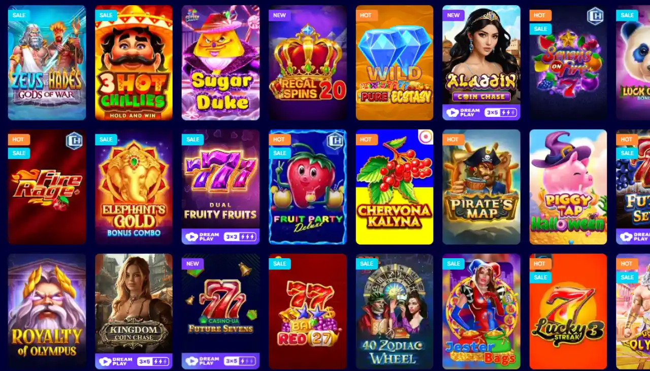 types slots